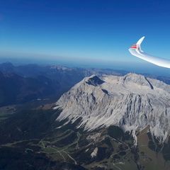 Flugwegposition um 13:32:32: Aufgenommen in der Nähe von Mieming, 6414, Österreich in 3401 Meter
